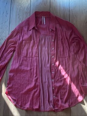Anthropologie Pink Button-Down Shirt